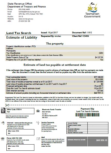 view a land tax search state revenue office tasmania