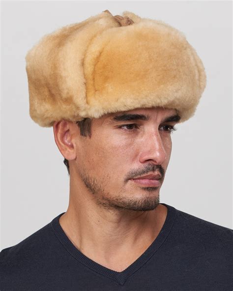 Yukon Sheepskin Russian Ushanka Hat For Men