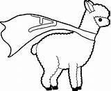 Llama Coloring Pages Cute Printable Getcolorings Color Pajama Mama Red sketch template