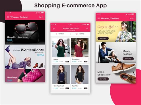 commerce mobile app ui design psd