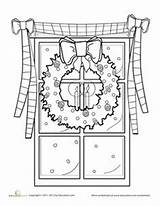 Christmas Coloring Pages Victorian Seasons Worksheets Wreaths Print Kids Daily Xmas Colouring Crafts Colors Adult sketch template