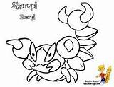 Coloring Pages Pokemon Drawings Printable Colouring Color Scraggy Print sketch template