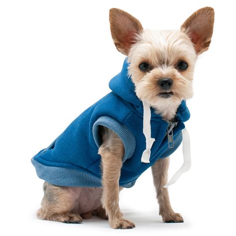 blue drawstring dog hoodie sweatshirt glamour mutt