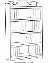 Bookshelf Coloring Pages Bookcase Bible Kids Printable Bookshelves Template Colouring Libreria Drawing Visit Choose Board sketch template