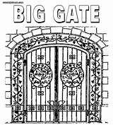 Gate Coloring Pages sketch template