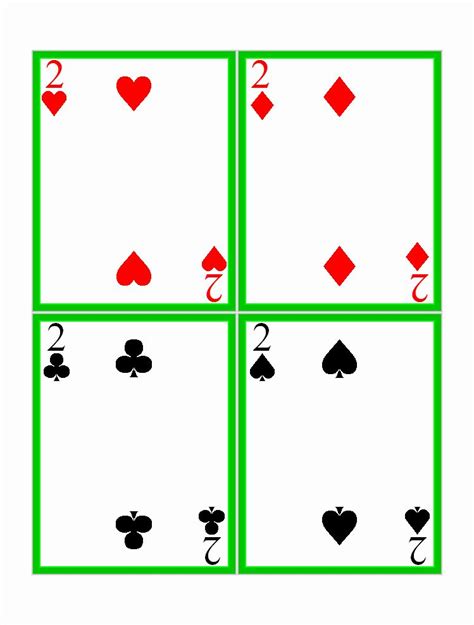 printable blank playing cards lovely    deck cards template