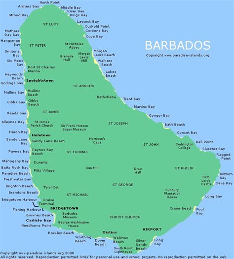 Map Of Barbados Beaches Share Map