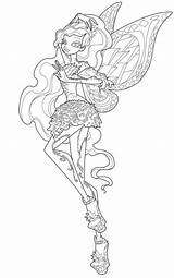 Winx Tynix Coloring Pages Club Print Flora Butterflix Template sketch template