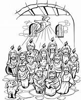 Espíritu Jesús Pentecostes Venida Pentecostés Catecismo Palomas Aburre Escuela Dominical Biblicos sketch template