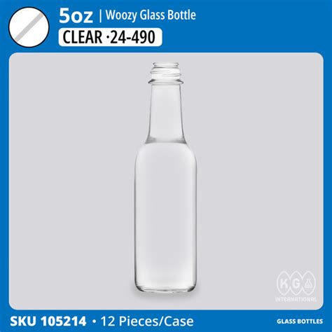 5 Oz Clear Glass Woozy Bottle K G International