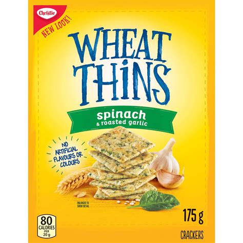 wheat thins spinach roasted garlic crackers   walmart canada