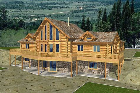 log home  view lot gh architectural designs house plans