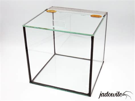 terrarium szklane xx otwieranie klapka czarny silikon
