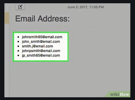 email addresses email address