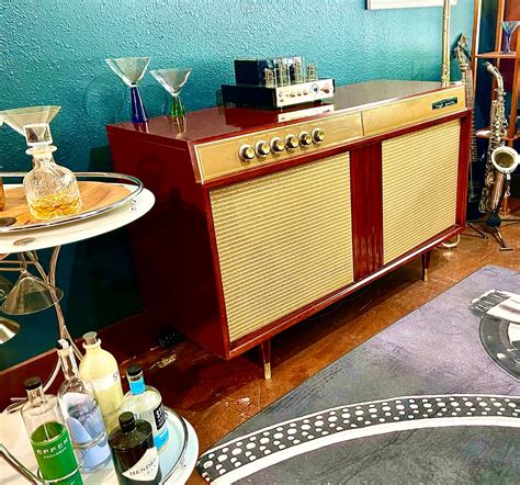 mcm mid century modern motorola vintage stereo console etsy