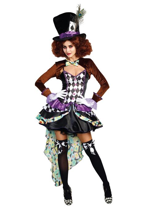 raving mad hatter costume  women tea party costume