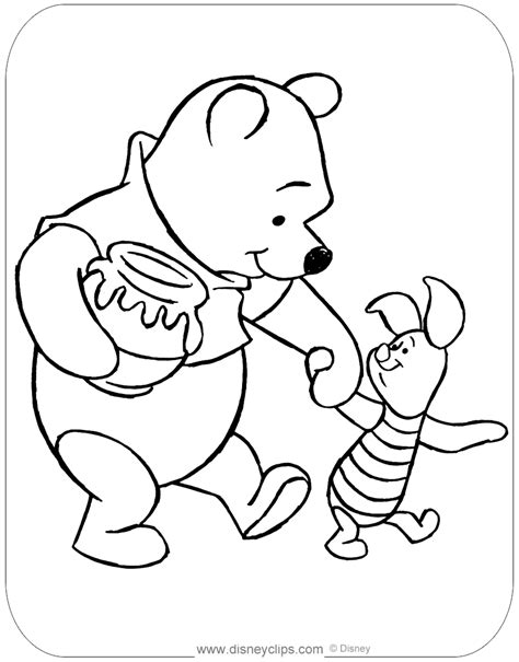 pooh  piglet coloring pages