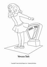 Coloring Pages Chocolate Veruca Factory Colouring Salt Wonka Willy Charlie Oompa Loompa Dahl Roald Sheets Characters Activityvillage Violet Drawing Beauregarde sketch template