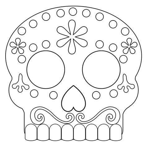 day   dead masks sugar skulls  printable paper trail design