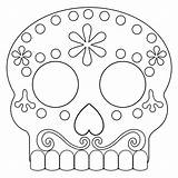 Skull Calaveras Skulls Muertos Mascaras Calavera Mexicanas Yw Papertraildesign sketch template
