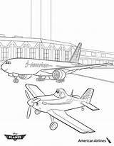 Dusty Airplane sketch template