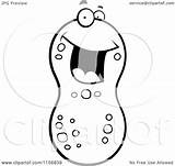 Peanut Face Happy Clipart Coloring Smiling Cartoon Outline Outlined Vector Thoman Cory Clipground Royalty sketch template