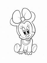Minnie Mouse Pages Coloring Baby Printable Recommended Color sketch template