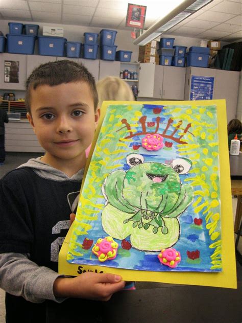 jamestown elementary art blog  st grade claude monet frogs