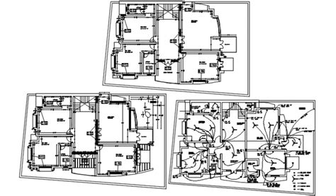 residential bungalow floor plan  electrical layout plan drawing details dwg file cadbull
