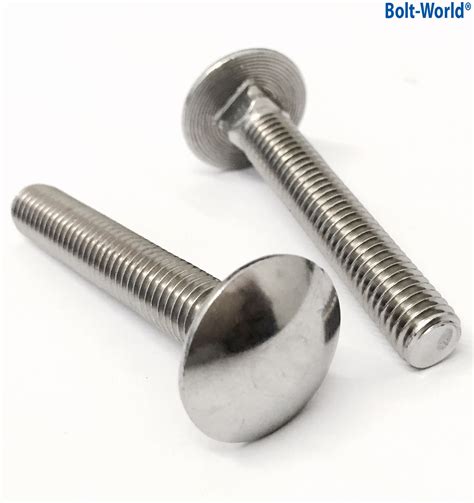 stainless steel carriage bolts cup sqaure coach screws bw ebay