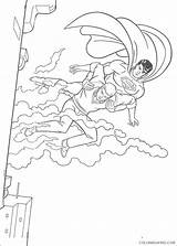 Superman Coloring Pages Coloring4free Printable Print Kids Flying sketch template