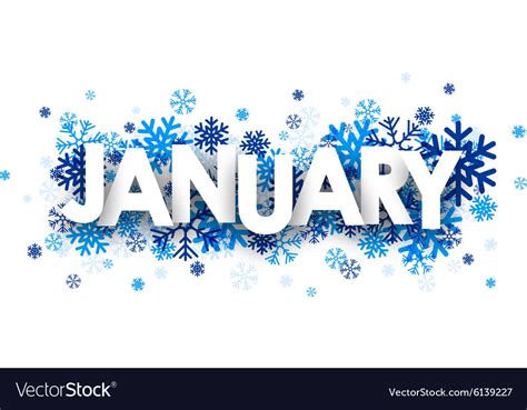 january sign royalty  vector image vectorstock