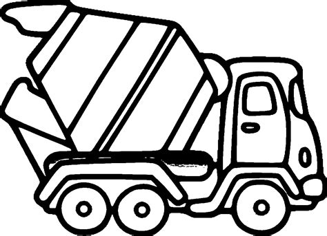 cement truck coloring page coloring home