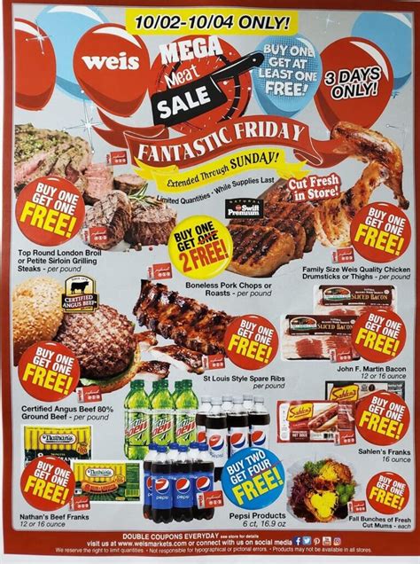 Weis Fantastic Friday Sale October 2 4 Ship Saves