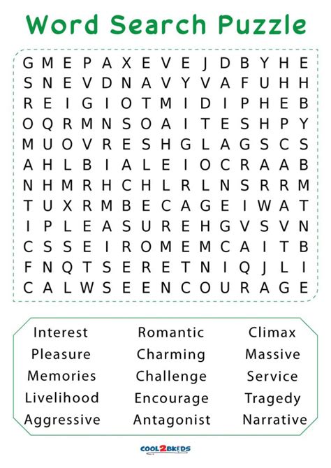 printable word searches  seniors coolbkids