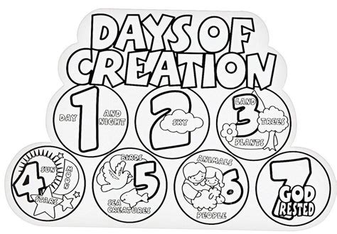 days  creation coloring page  images creation coloring