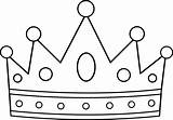 Crown Coloring Pages Print Outline Royal sketch template