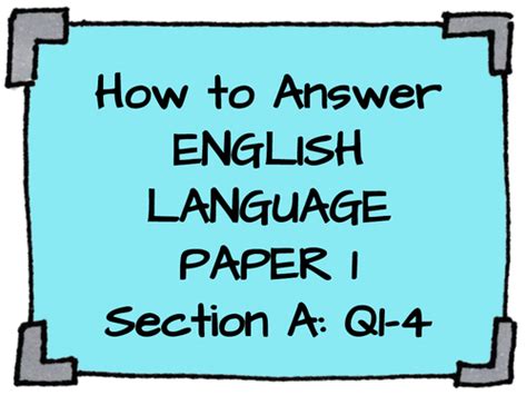 gcse english language paper  teaching resources
