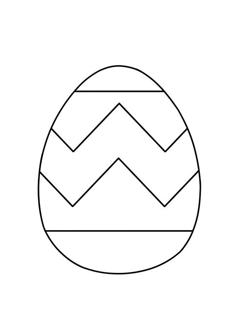 blank easter egg coloring pages