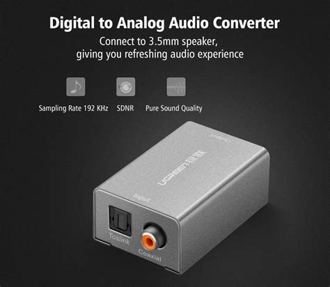 ugreen digital to analog audio adapter optical coaxial toslink audio