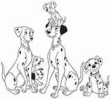 Coloring Dalmatians Pages Family Coloringpagesfortoddlers Children Disimpan Dari sketch template