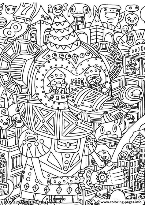 adult doodle art doodling  coloring pages printable
