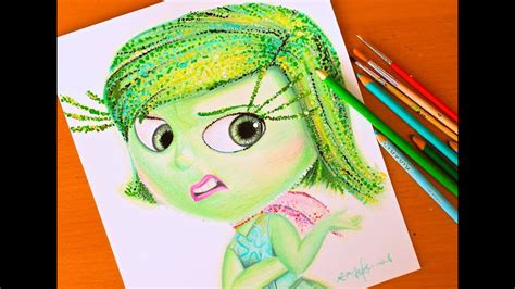 Drawing Disgust Inside Out Budget Art Youtube