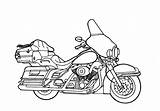 Coloring Harley Davidson Motorcycle Pages Ultra Classic Printable Kids Glide sketch template
