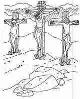 Jesus Cross Coloring Pages Bible Christ Drawing Died Sheets Drawings Printable Crucified Color Kids Simple School Sunday Colouring God Crafts sketch template