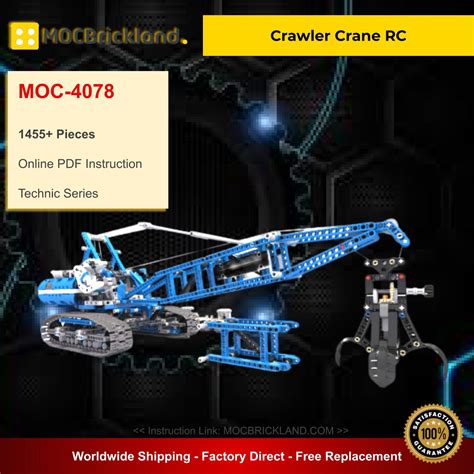 crawler crane rc moc  technic compatible  lego   designed  catweazel moc brick