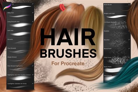 procreate hair brushes  pro  theme junkie