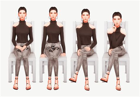 sims  ccs   simply sitting poses  aleesha