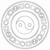 Yin Yang Coloring Pages Getcolorings Religion Japanese sketch template