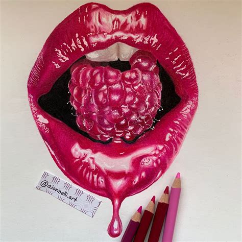 Raspberry Lips Drawing Wie Man Lippen Zeichnet Realistische